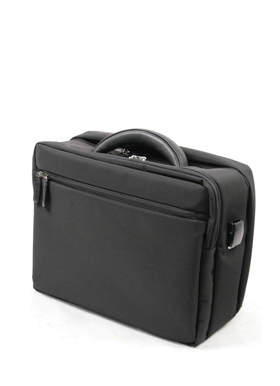 Cox Laptop Briefcase Nylon m. Læder Stor