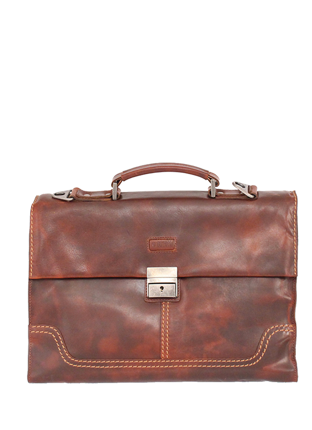 KKDK Lille Computertaske Med Overslag Læder